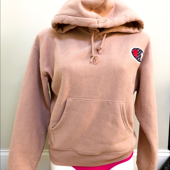 champion reverse weave hoodie beige